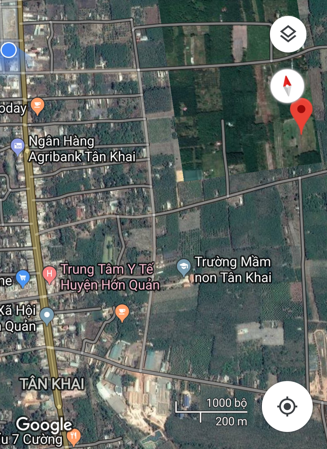 Đất thị trấn tân khai huyện Hớn quản tỉnh Bình Phước