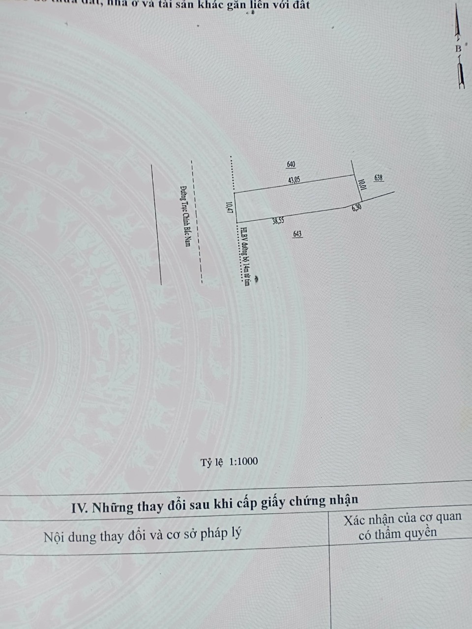 10×45 đường trục chính bắc nam. Tthc hớn quản.