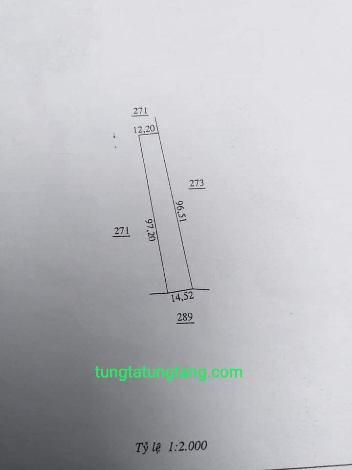 14×97 – 200 tc – 22 cây điều đẹp- cách trung tâm hành chính hơn quản 3km , khu dân cư đông