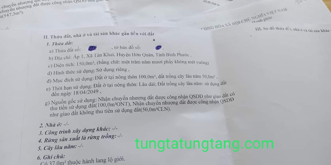 cần ra gấp đat như hình… 5x30x100 tho  cư.. gần chùa thanh cảnh tân khai… cach ql 13 la 900 m