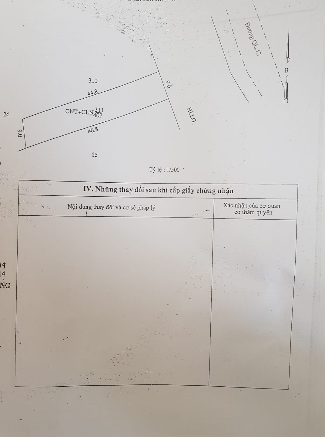 Mặt tiền ql13 : 9×46/150tc