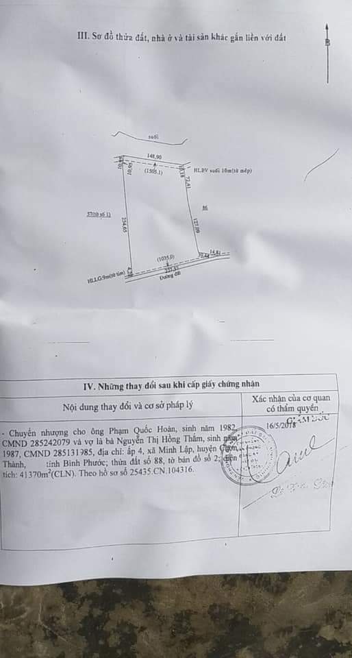 Em bán hơn 4 mẩu cao su đang cạo bự đẹp thuộc Ấp 5 Minh Lập,có hơn 220m mặt tiền