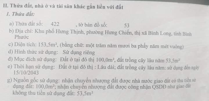 Cần  bán  lô  đất  hưng  chiến giá 590tr