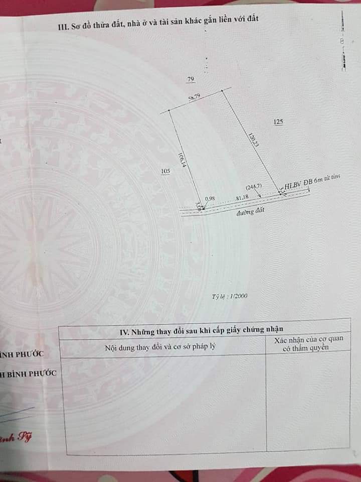 Cần bán 8 xào đất thuộc ấp 2 minh tâm