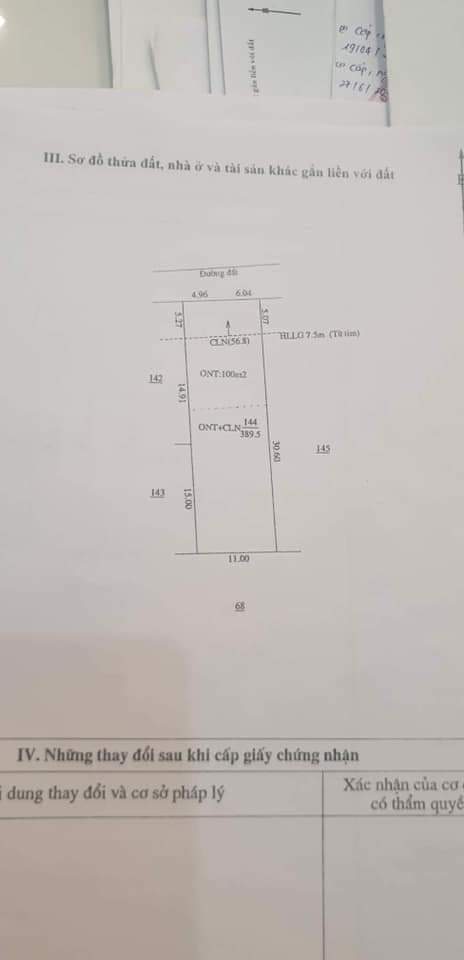 Cần bán lô đất 11x35x100tc tổ 2 ấp 2 giá 128tr/m ở minh hưng