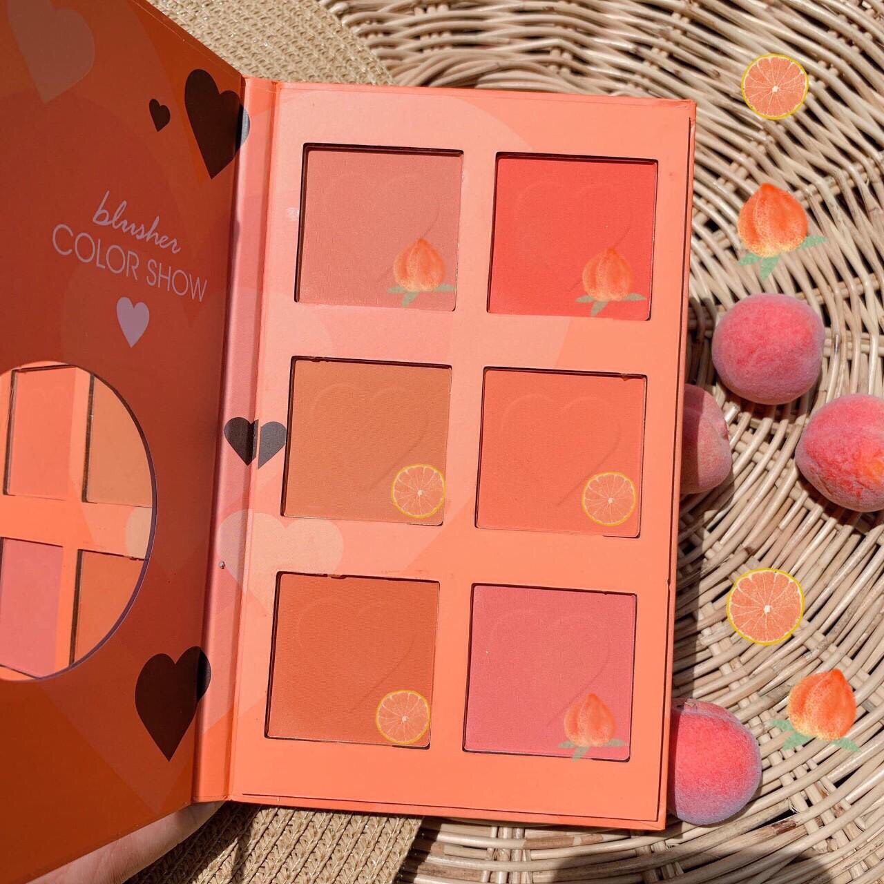 Bảng 6 ô má hồng Kiss Beauty sweet love blusher palette Giá 65k