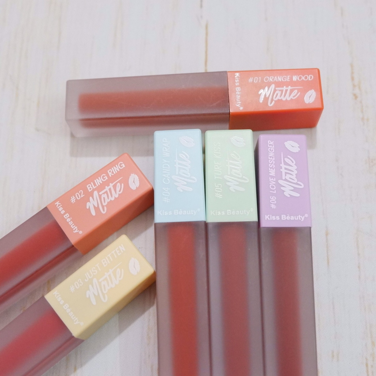 Son kem lì Kiss Beauty matte lipgloss chính hãng nội địa trung no Giá 45k cây