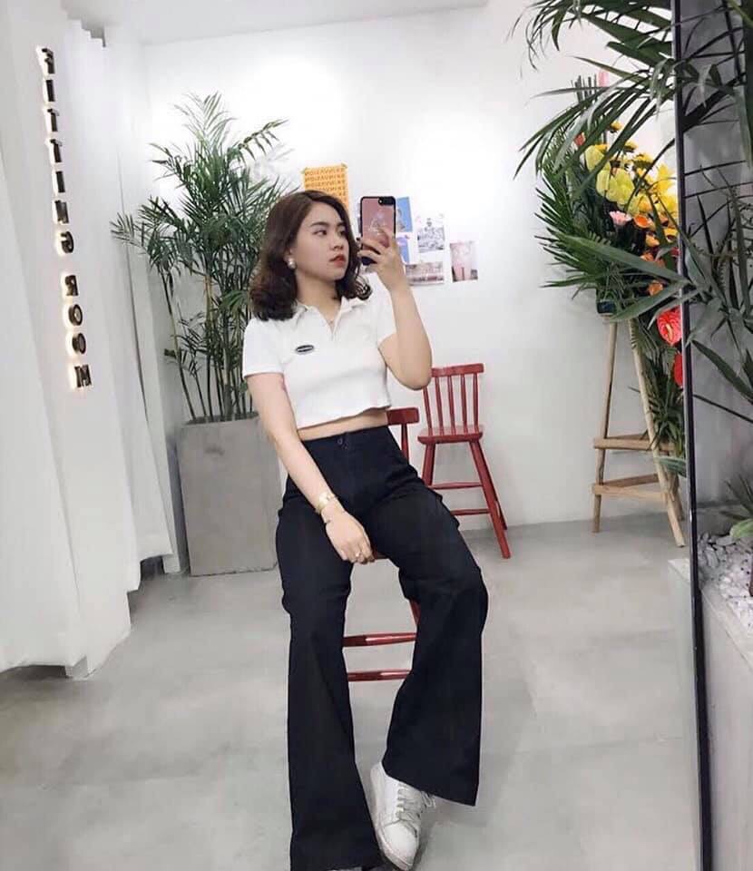 Áo thun lạnh phom croptop