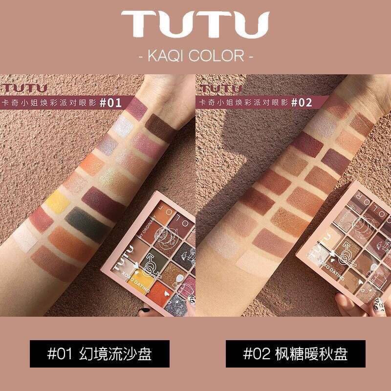 Phấn Mắt 16 Màu Lung Linh Cực Đẹp TuTu KaQi Color Eyeshadow Palette No.Tu5268