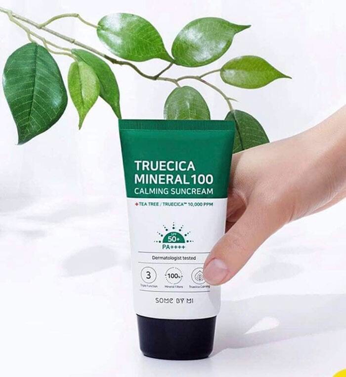 Kem chống nắng Some By Mi truecica mineral 100 calming suncream SPF50+/PA+++ 50ml   giá 235m