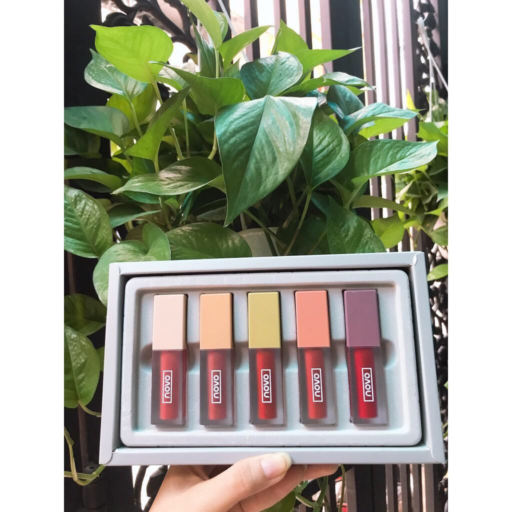 Set 5 Son Kem Novo Morandi Velvet Lip Glaze No.5282 Hàng Nội Địa Trung Giá 200k