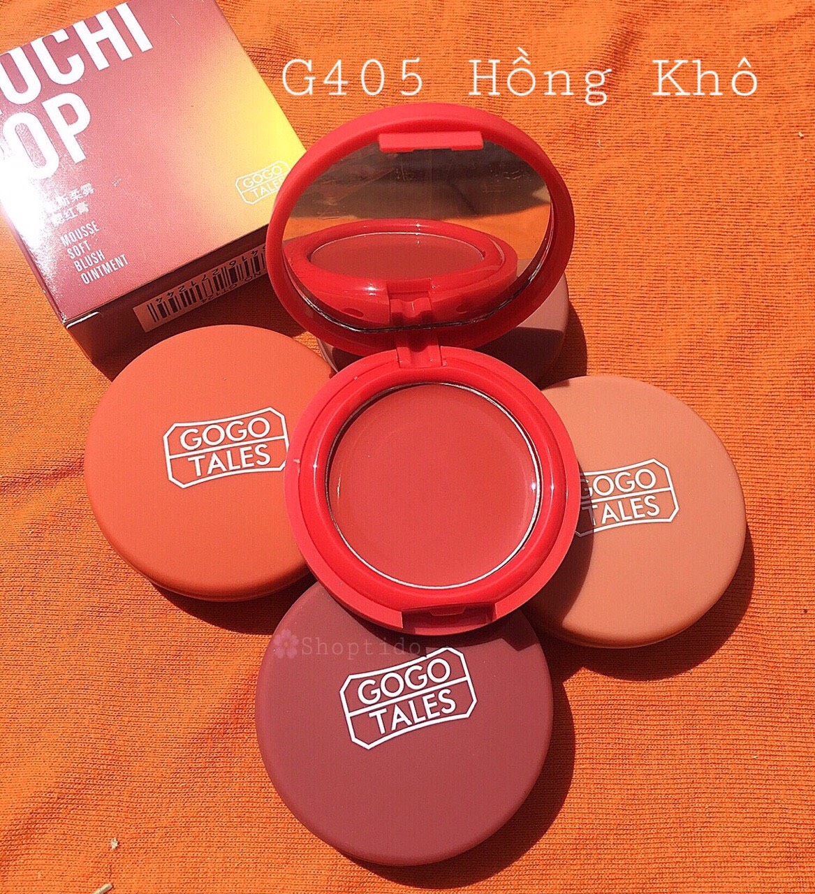 Má hồng dạng kem Gogo Tales mousse soft blush ointment hàng chính hãng nội địa Trung No.Gt124 Giá 65k