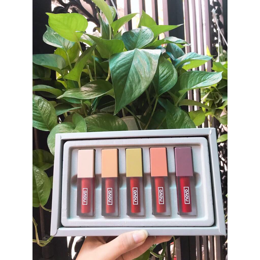 Set 5 Son Kem Novo Morandi Velvet Lip Glaze No.5282 Hàng Nội Địa Trung Giá sỉ : 150k