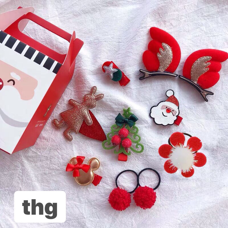 Set cặp kẹp tóc Noel siêu xinh Giá 70k