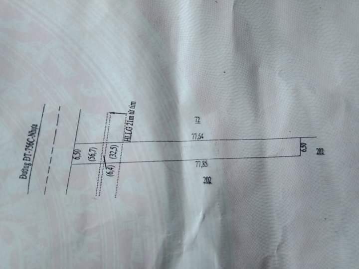 Bns đất Tân Khai giá 650tr dt 6.5 x 77 x 100tc