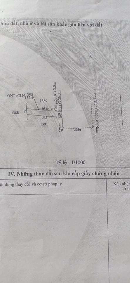 Ban đất Tân Khai giá 1ty050 dt 30×5