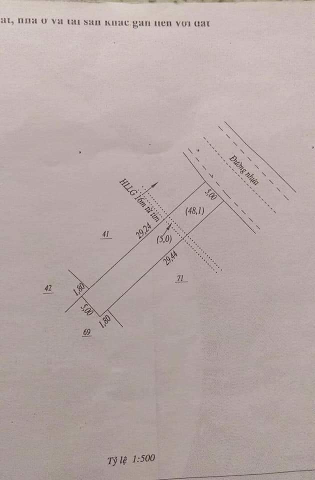 Bán đất Bình Long giá 420tr dt 29×5