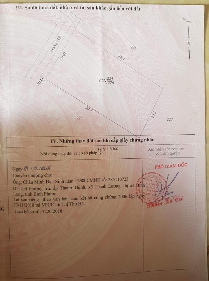 Bán 25*50 đất kèm nhà cấp 4 giá 450tr