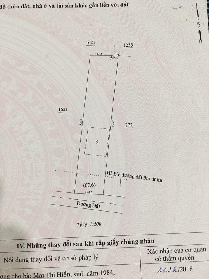 Bán lô đất 10*50 tân khai giá 480tr