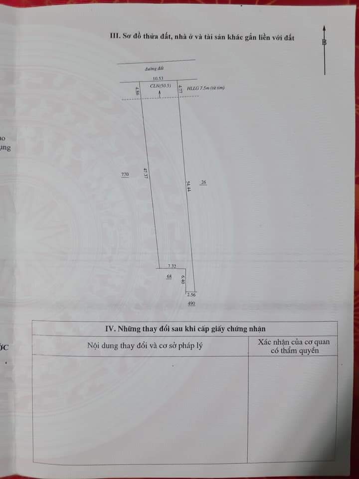 Bán đất Minh Hung giá 147t dt 54×10