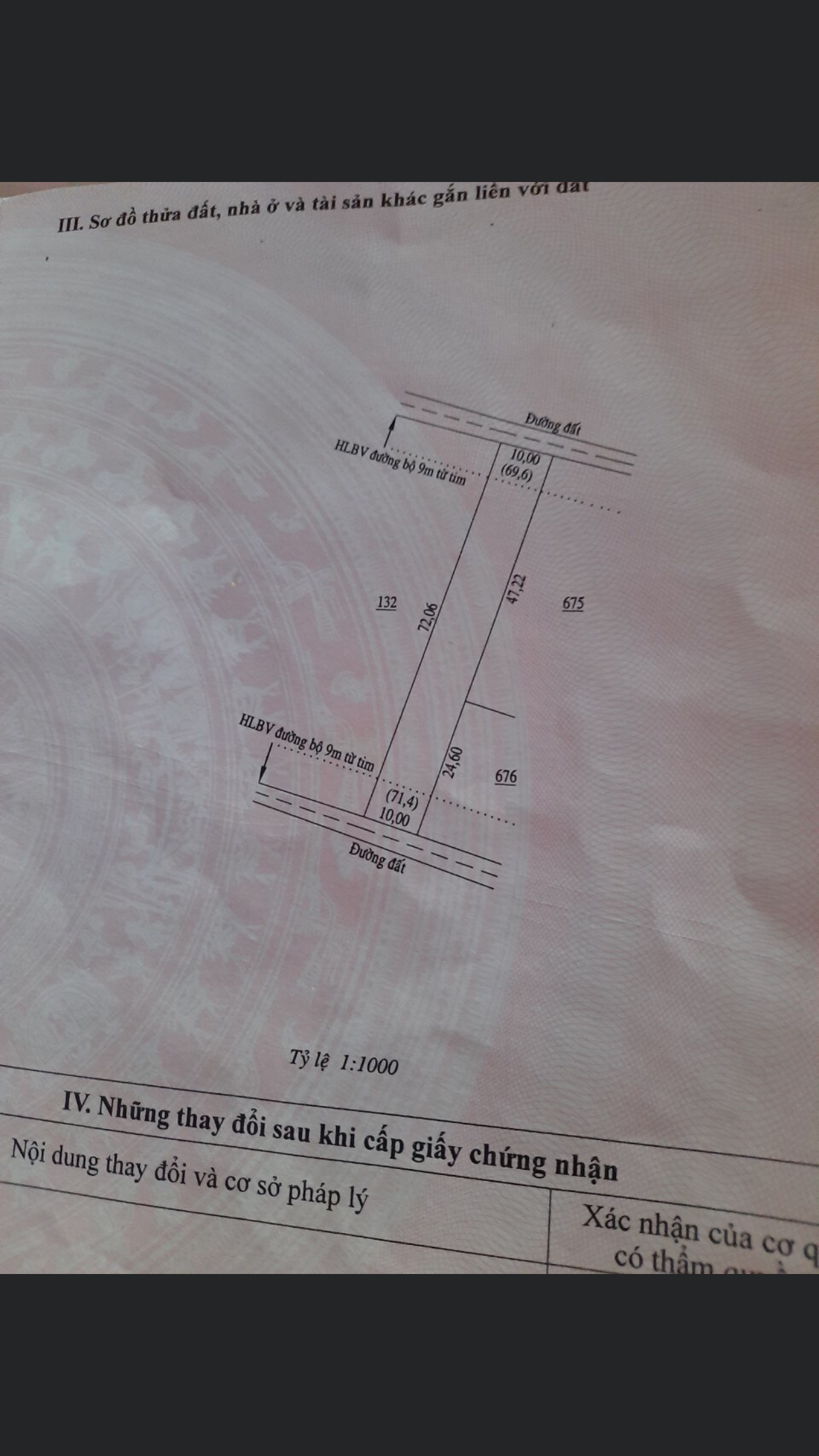 Cần bán lô đất 10*75 3 mặt tiền tân khai giá 1,3 tỷ
