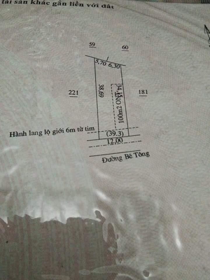 Bán lô đất dt 12x40x100tc dân cư đông cách chợ Thiện Hưng 800m giá 240tr