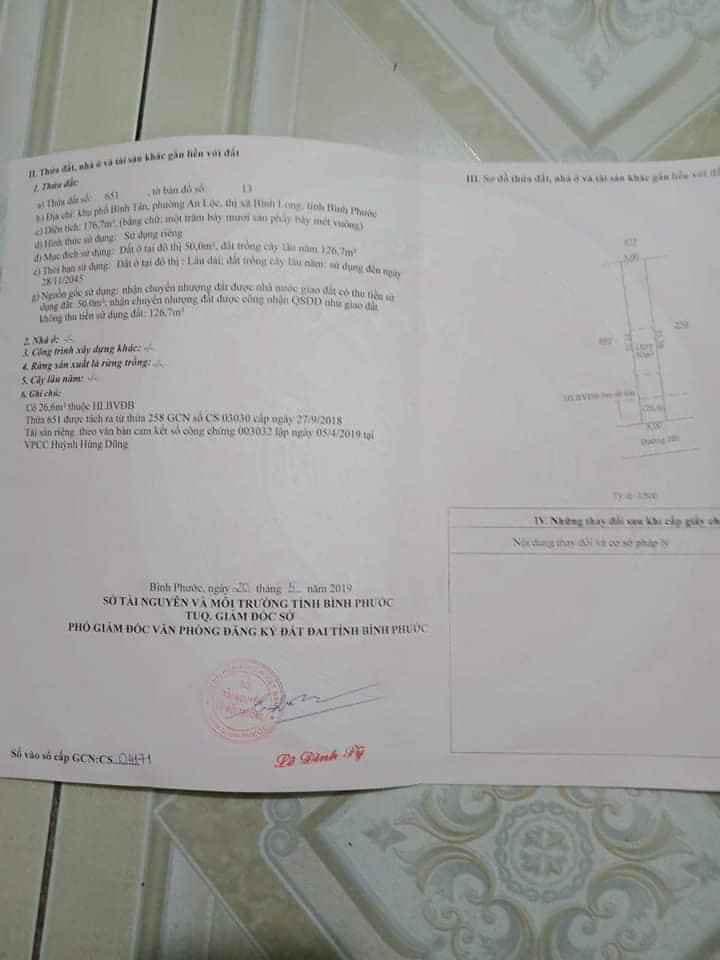 Bán đất mặt nhựa Bình Tân dt 5x37x50tc