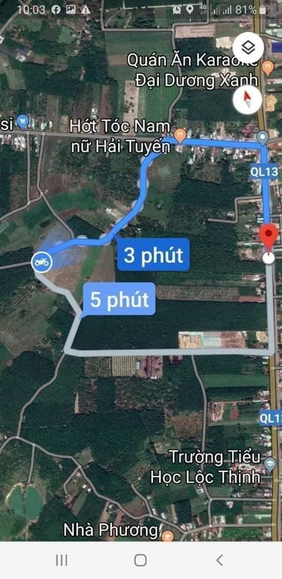 Cách ql13 300m cần bán lô đất dt 10x65x100tc đất thuộc ấp Thanh Xuân