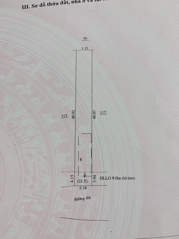 Bán đất Minh Hưng giá 2ty050 dt 5,3*44