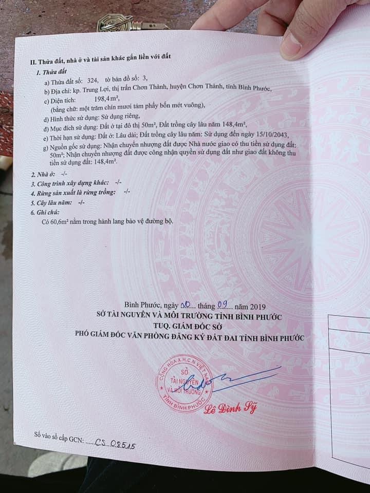 Bán đất khu phố Trung lợi Minh Hưng ( đường nhựa Lê Duẩn cách Cao Bá Quát và nhựa NVL chỉ 200m) gias 1ty030 dt 5×40