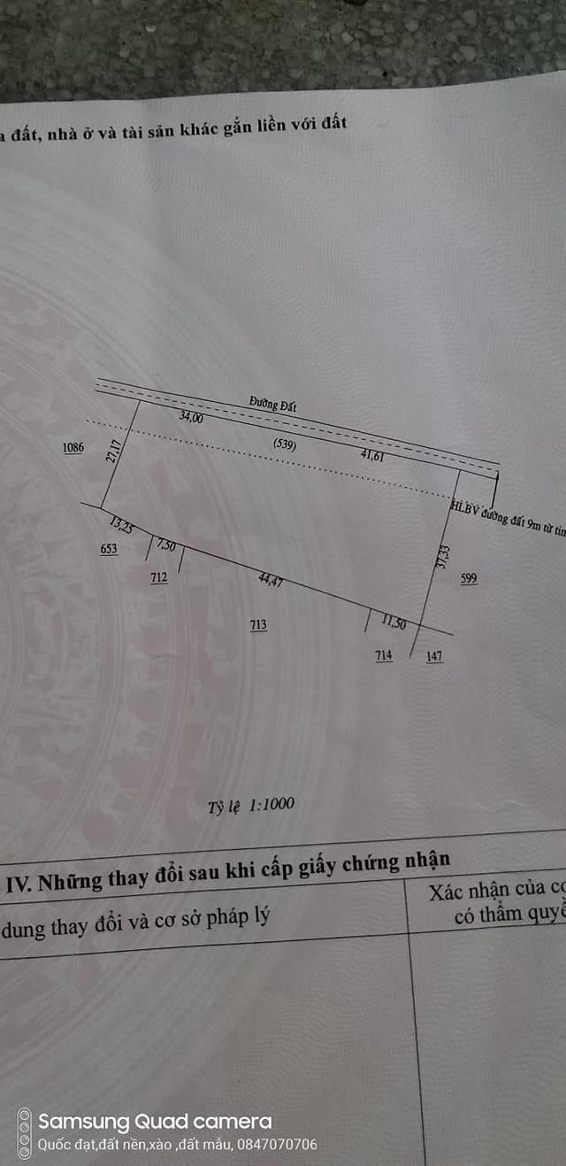 Bán lô đất 75*27*100tc kp3 tân khai giá 45tr/m