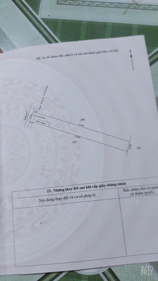 Bán đất Ấp 5 Minh Hưng giá 1ty050 dt 12×116