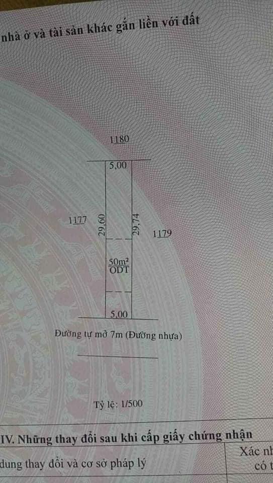 Bán lô đất gần trường học, chợ,.. đất trung tâm Bình Long dt 5x29x50tc