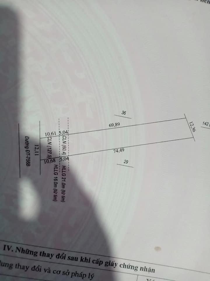 Bán đất Mặt đường nhựa DT756 nha bích DT. 27*75 thổ cư 200m giá rẻ đầu tư 125tr/m