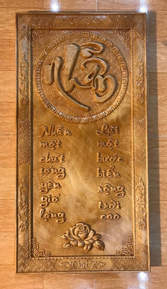 Chữ nhẫn gỗ pơmu kt 33-65-3