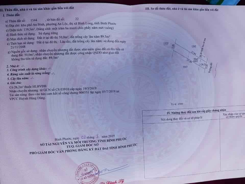 Bán đất cách pbc 300m dt 5*27*50tc