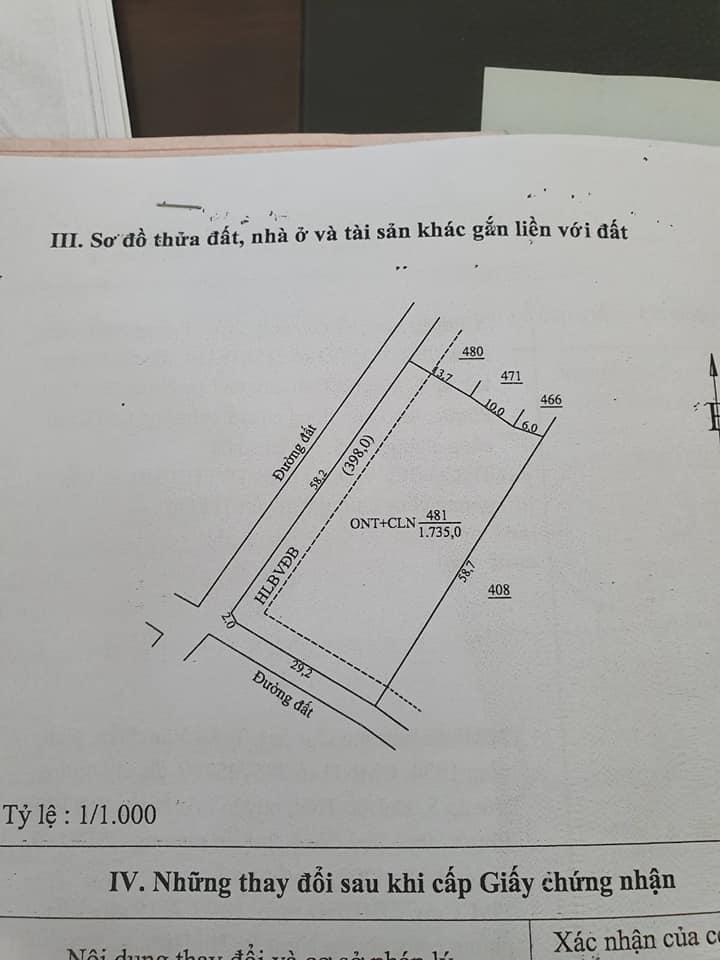 Bán đất 2mt nhựa láng ấp 5 Lộc Hưng dt 58x29x150m