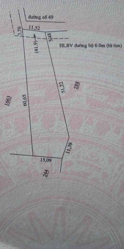 Bán đất cách KDC Đại Nam 500m trên trục đường 49 Minh Hưng