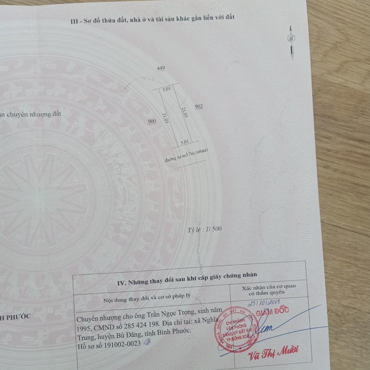 Bán đất Tiến thành, có cây xanh vỉa hè, thích hợp xây nhà. Diện tích  5×21 thổ cư 100m. Như hình Giá 300tr.