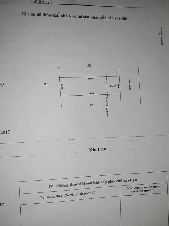 Đối diện trường c3 Đồng Tiến 32m đường nhựa dt 10x33x100tc