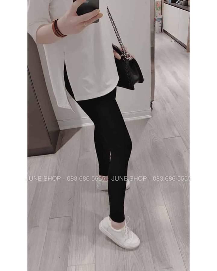 Sét quần legging +áo xẻ tà giá 160k