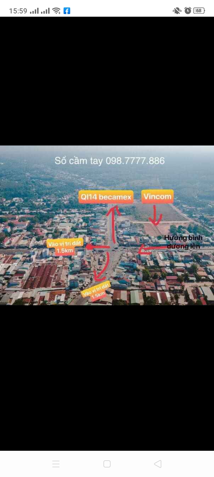 Đất tại TT chơn thành cách trường học cấp 1.2.3 , chợ , ủy ban 1.5km đt 5*35×40tc giá 490tr