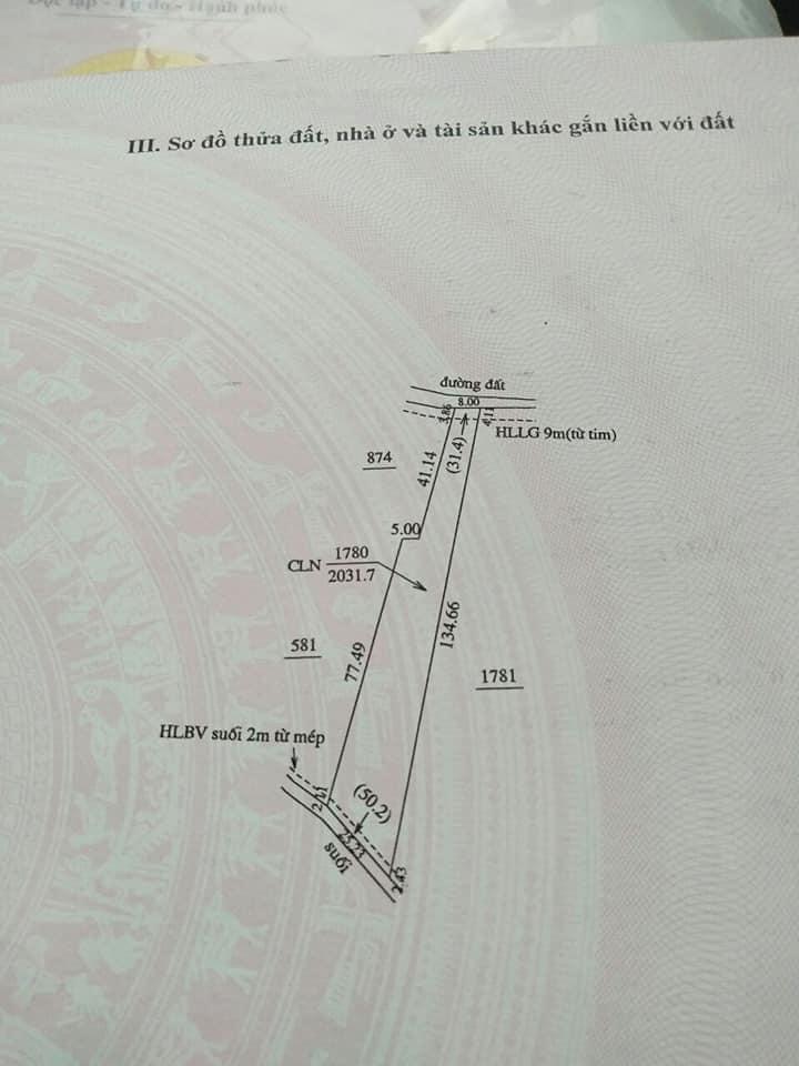 Bán đất ấp 11 Minh Hưng giá 2ty5 dt 134×25