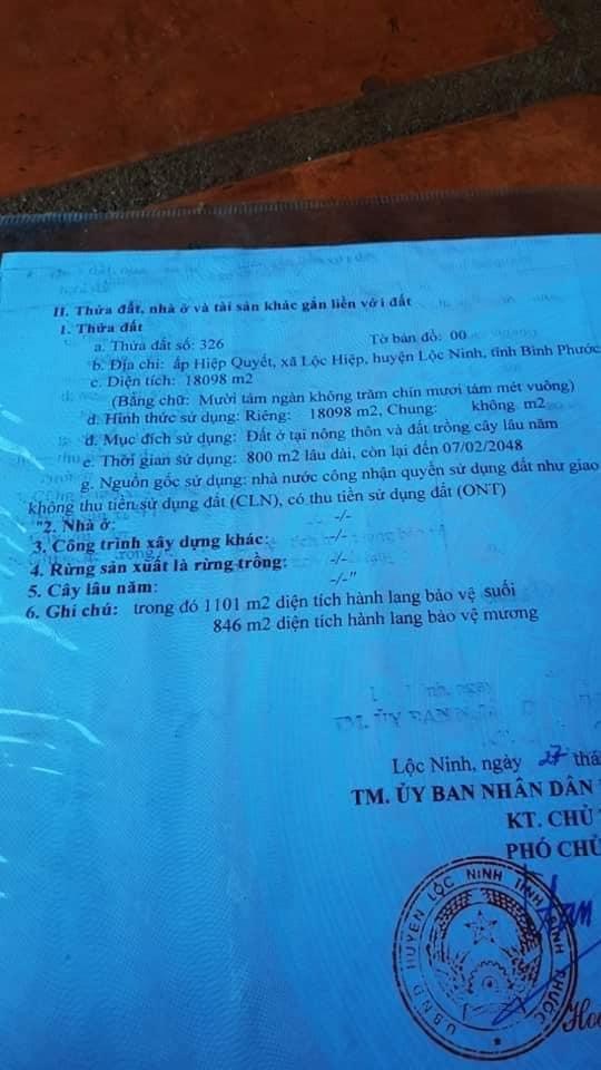 Bán 1,8ha cây tiêu kpe sầu riêng có hơn 100m mt lộc hiệp giá 1,3ti