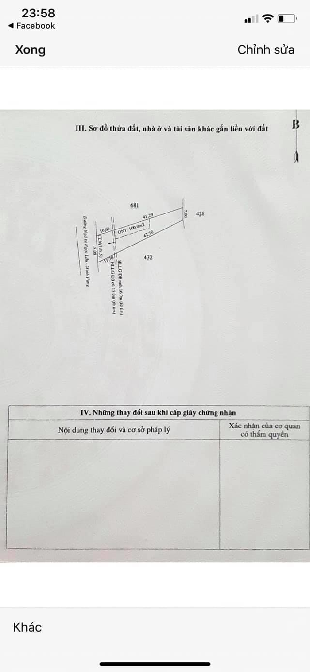 Cần bán gấp đất Minh Long giá 850tr