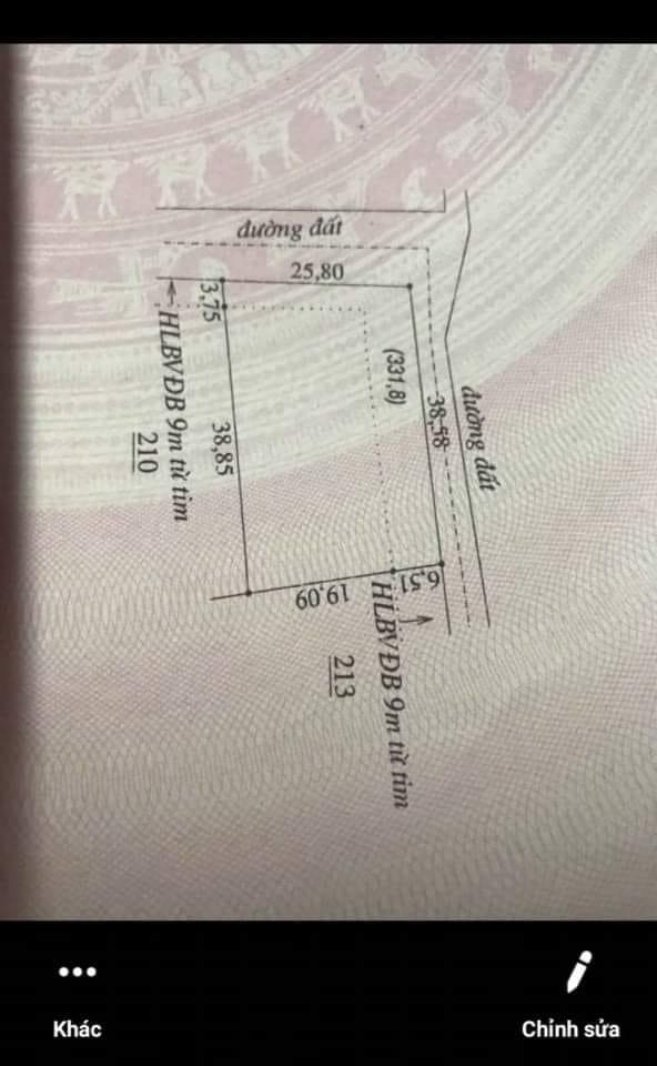 Bán 25×38×100tc.cách xã an phú 1km giá 520tr
