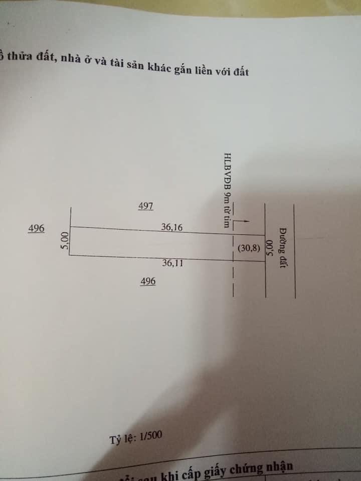 Bán đất khu phố Bình Tan dt 5x36x50tc giá 900tr