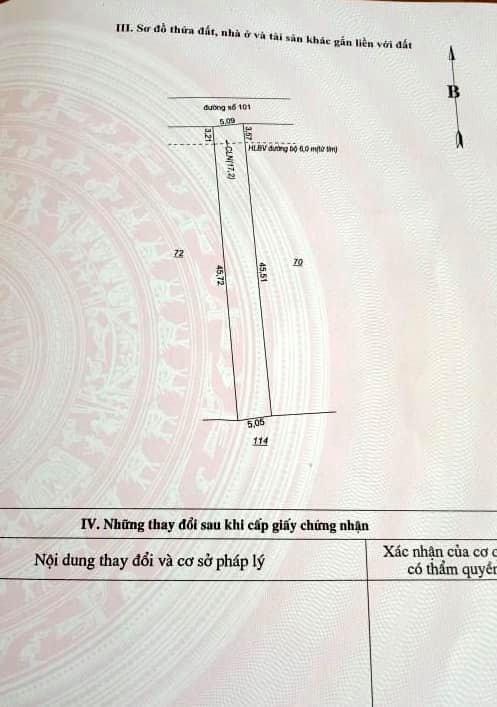 Bán đất ấp 1 Minh Hưng giá 1ty050 dt 5×50