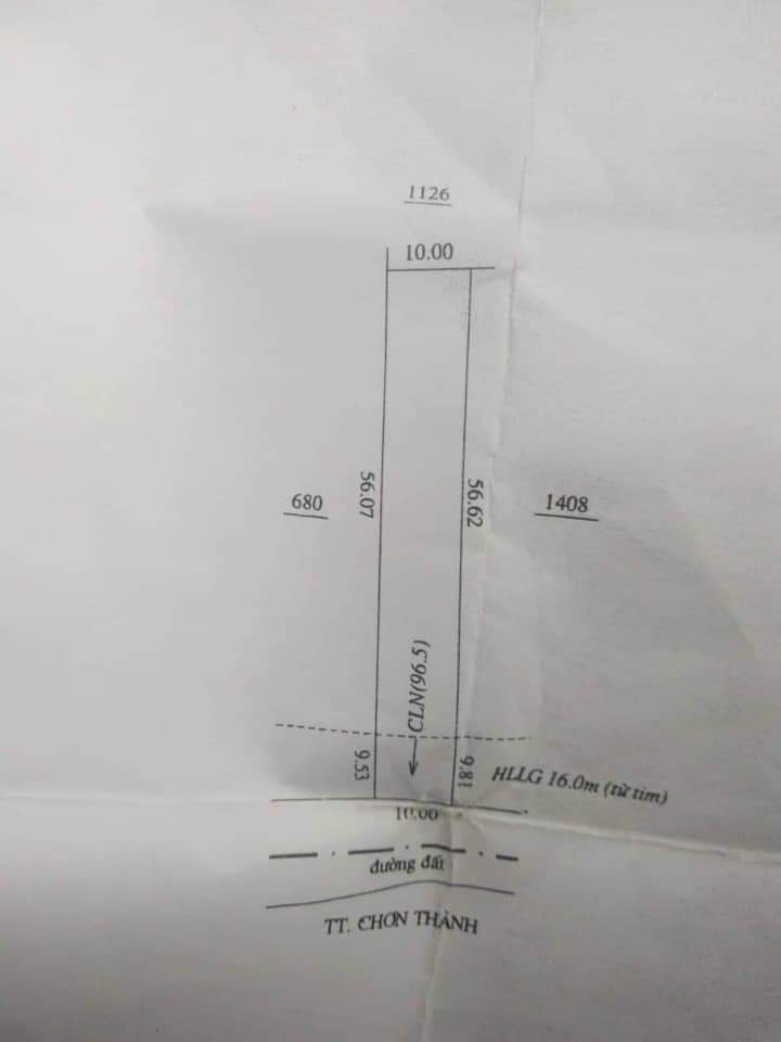 Bán đất cách quốc lộ 13 Minh Hưng giá 2ty150 dt 10×56