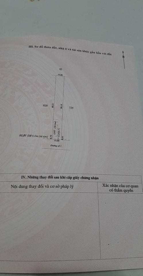Bán đất ấp 6 Minh Hưng giá 950tr dt 10×80